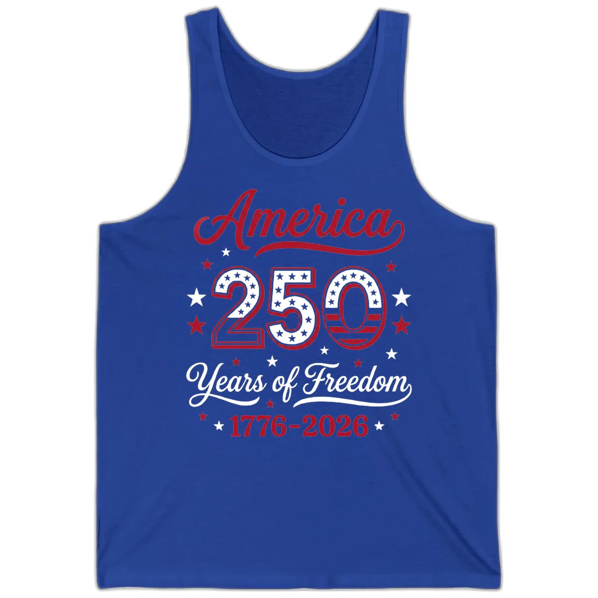 America 250 Years Of Freedom Tank in True Royal