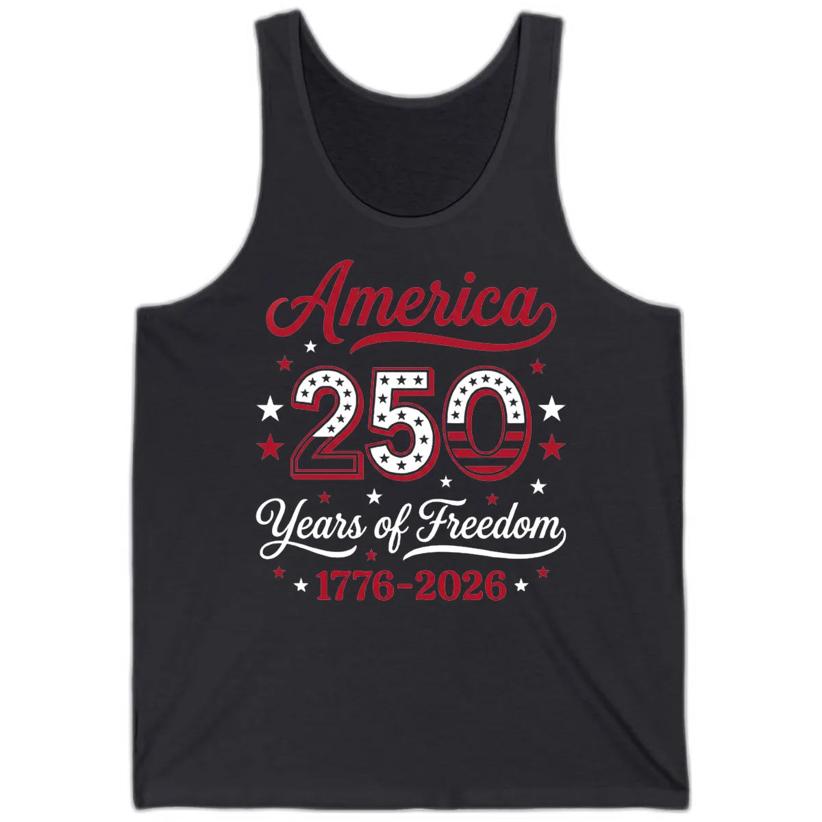 America 250 Years Of Freedom Tank in Dark Grey