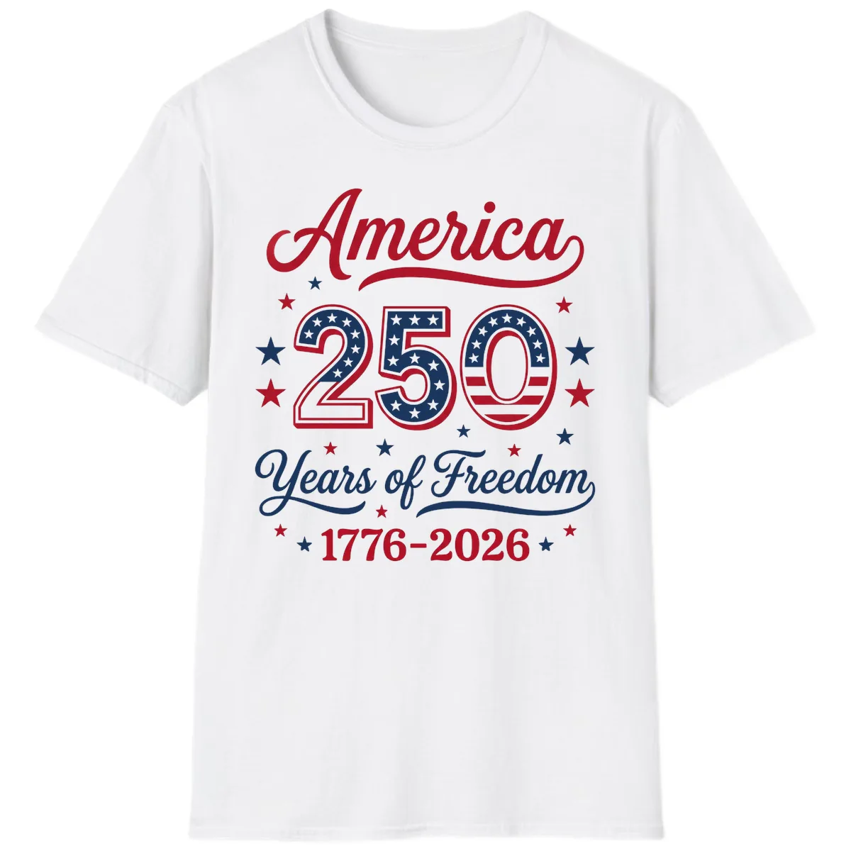 America 250 Years Of Freedom T-Shirt in White