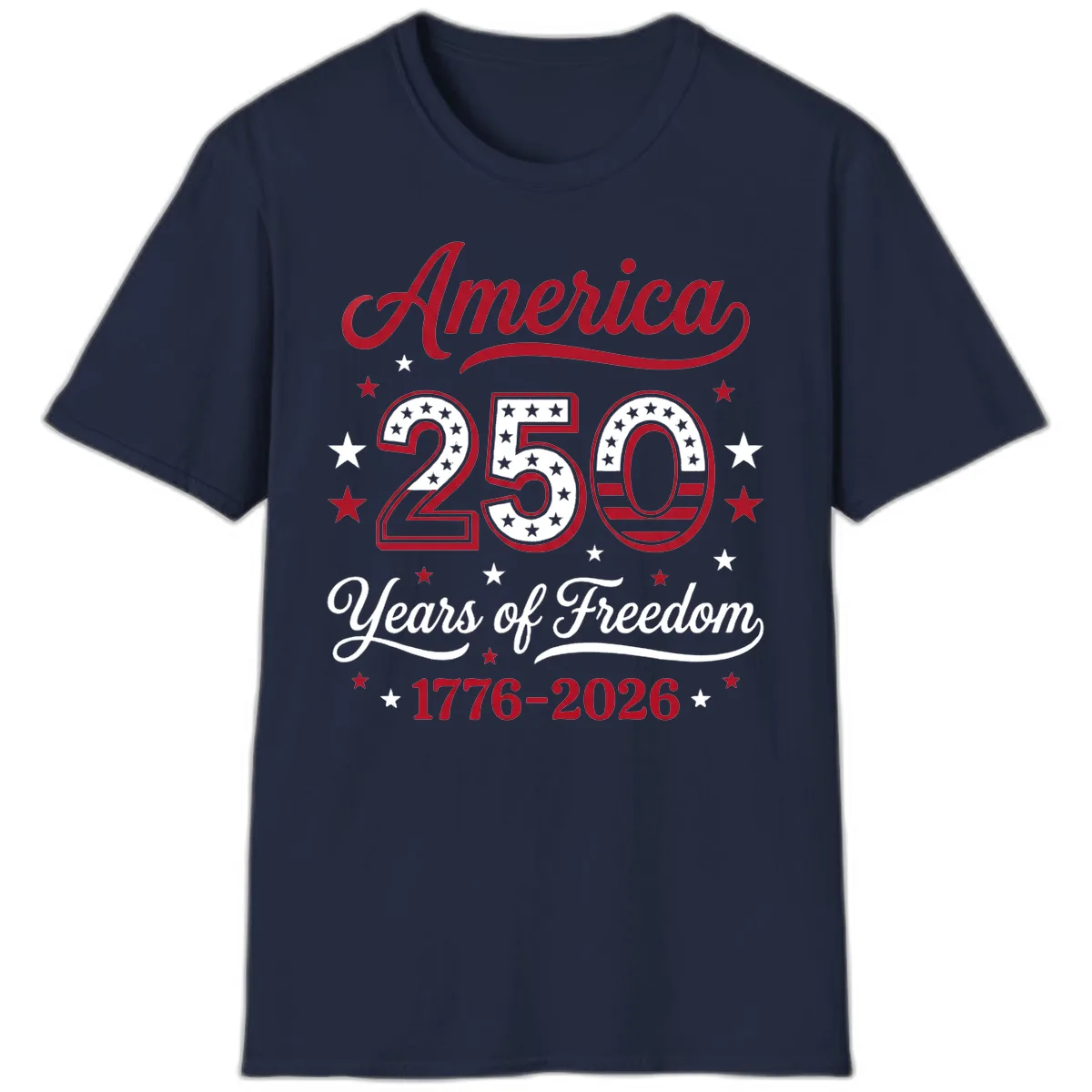 America 250 Years Of Freedom T-Shirt in Navy
