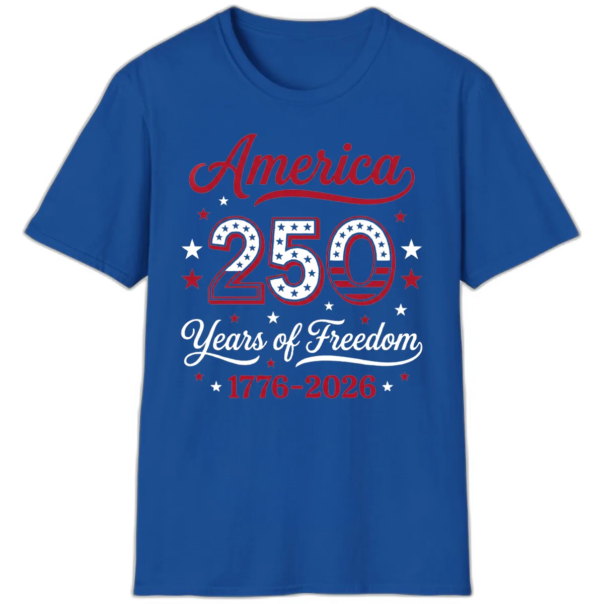 America 250 Years Of Freedom T-Shirt in Royal