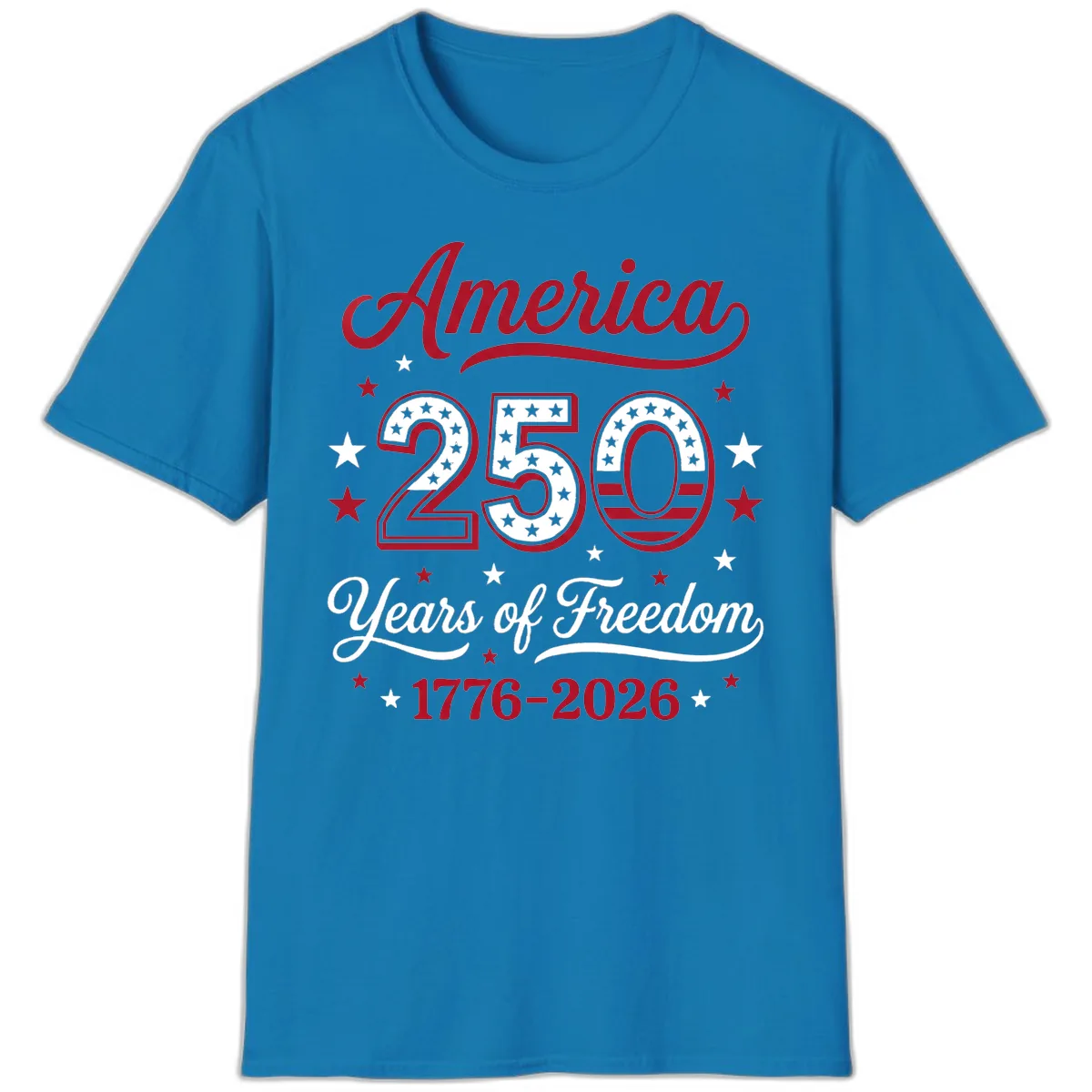 America 250 Years Of Freedom T-Shirt in Sapphire