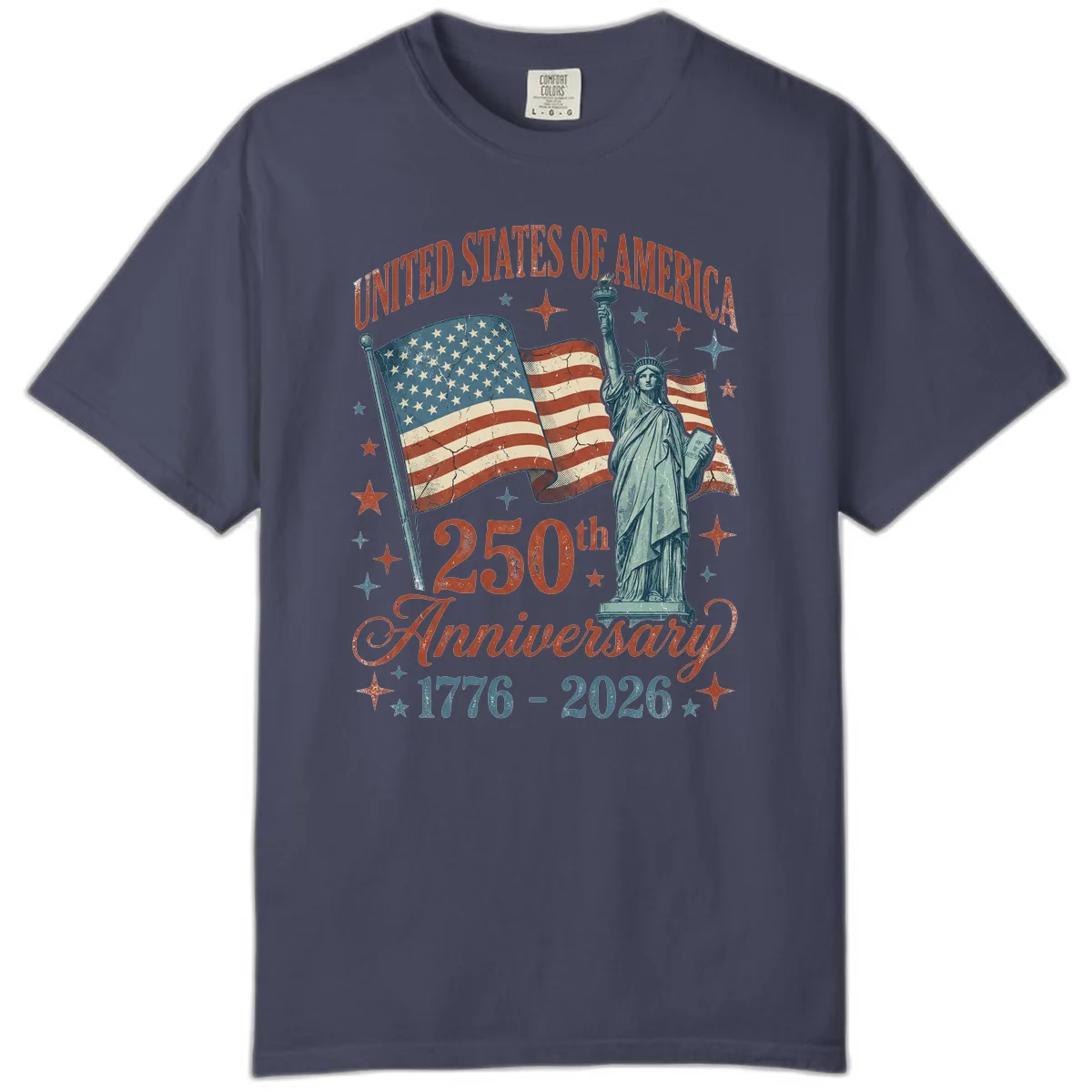 America 250th Anniversary Celebration Comfort Color in Denim