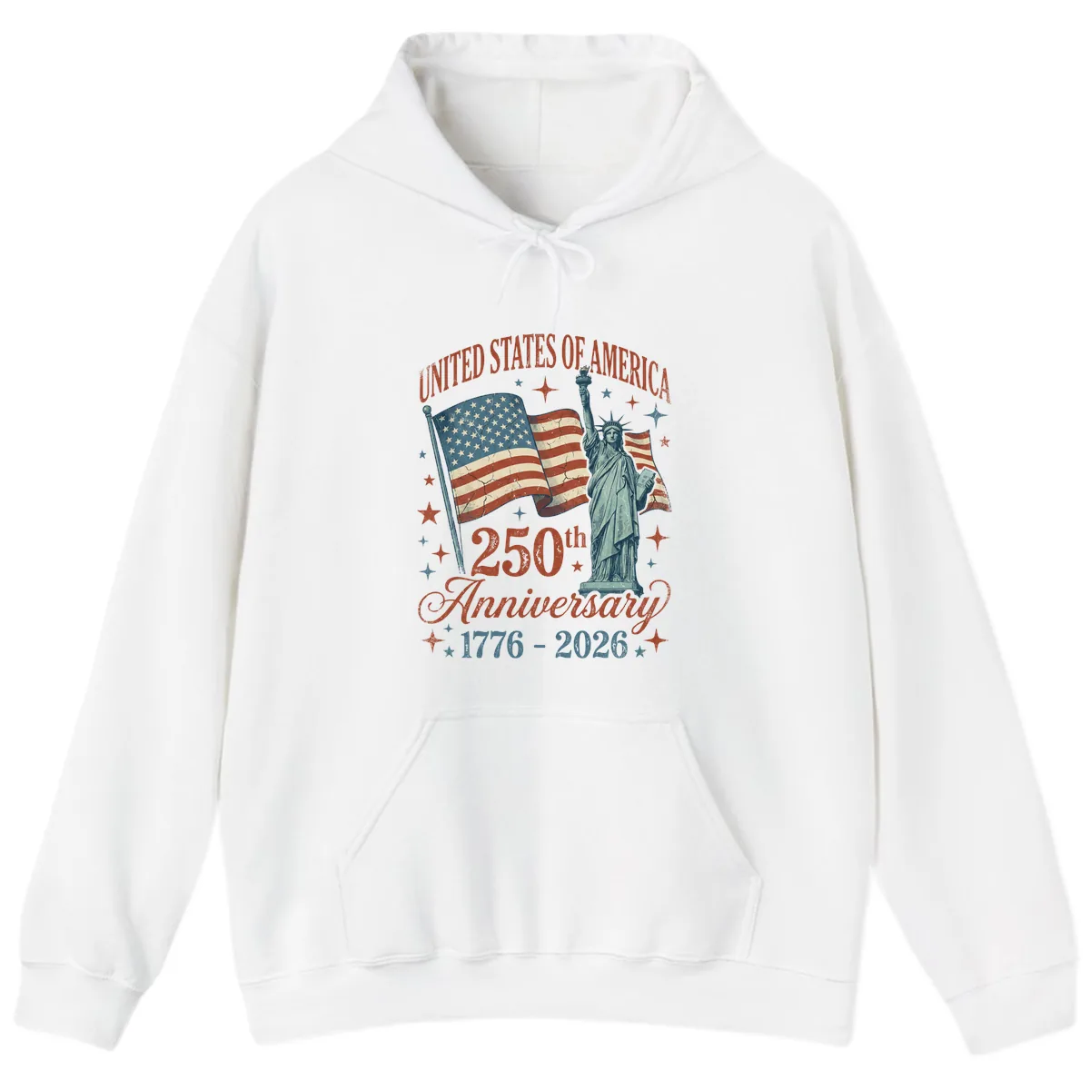 America 250th Anniversary Celebration Hoodie in White