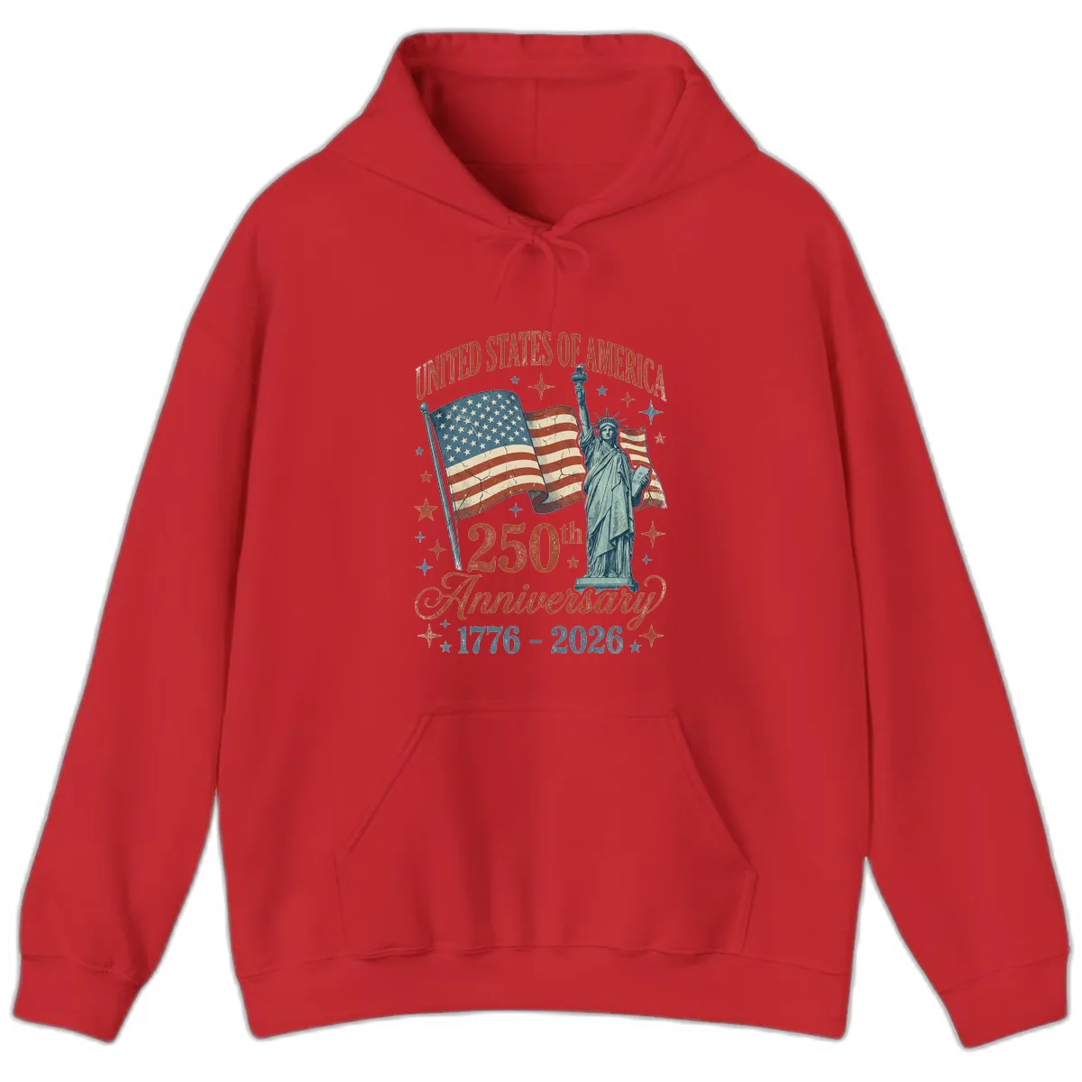 America 250th Anniversary Celebration Hoodie in Red