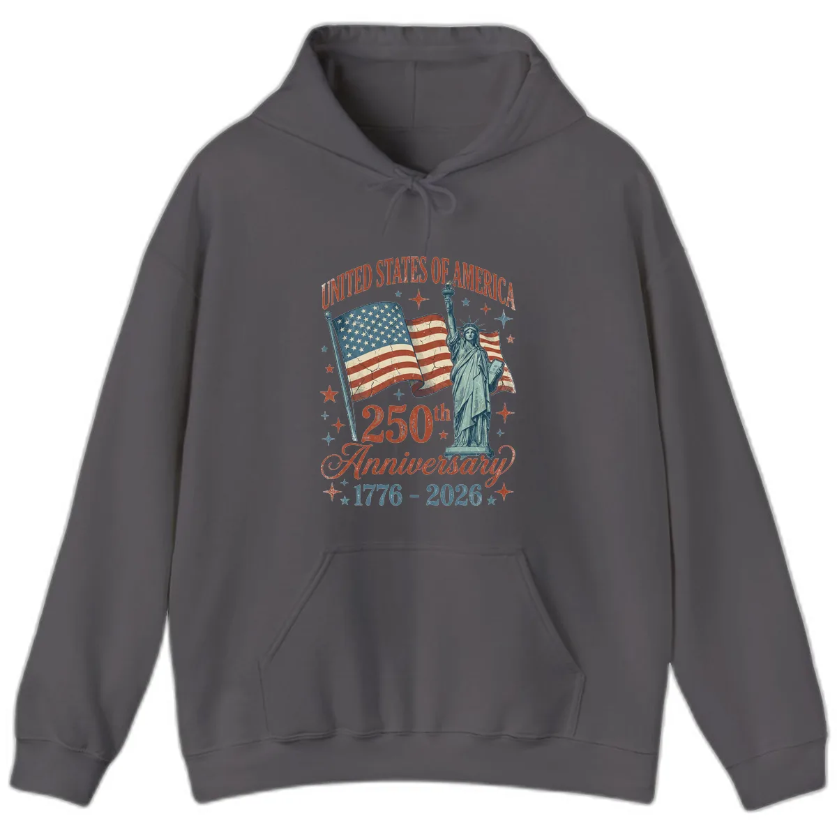 America 250th Anniversary Celebration Hoodie in Charcoal