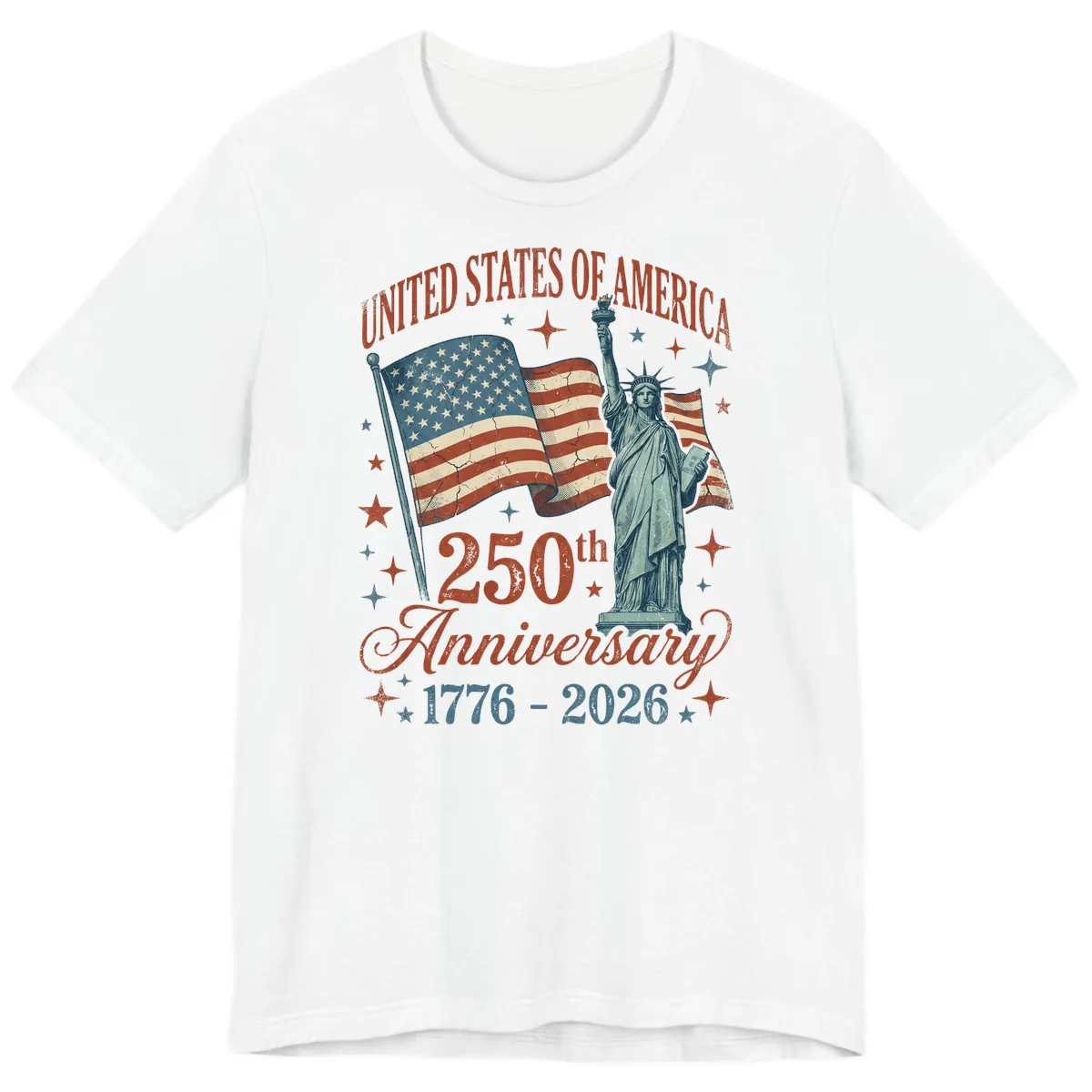 America 250th Anniversary Celebration Premium T-Shirt in White