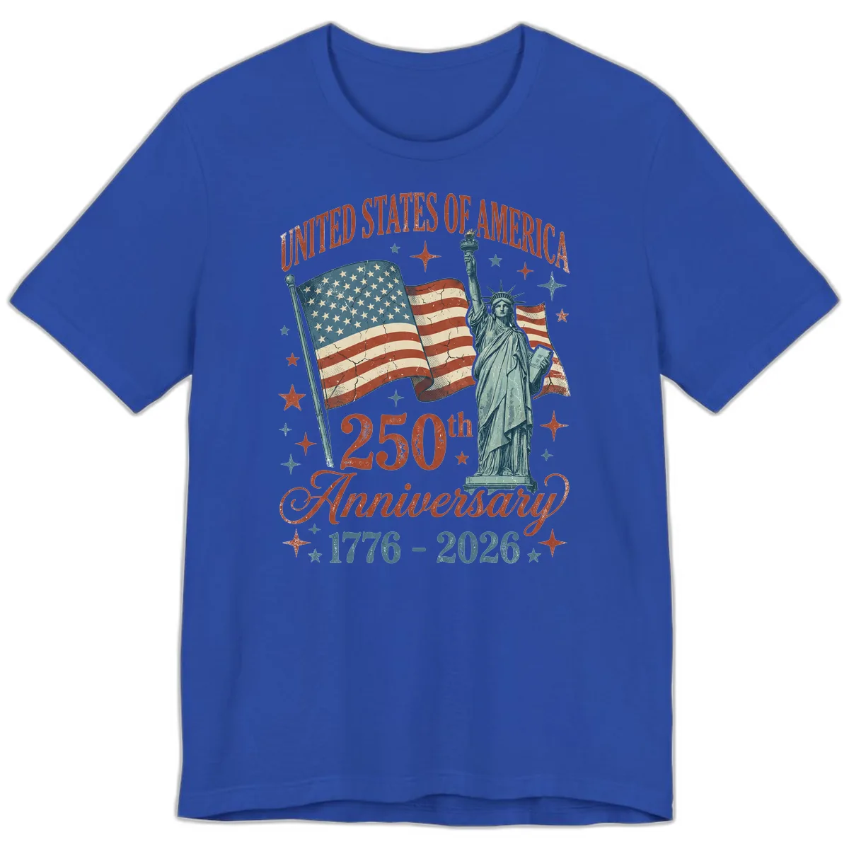 America 250th Anniversary Celebration Premium T-Shirt in True Royal