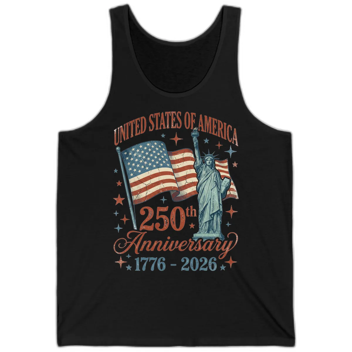 America 250th Anniversary Celebration Tank in Black