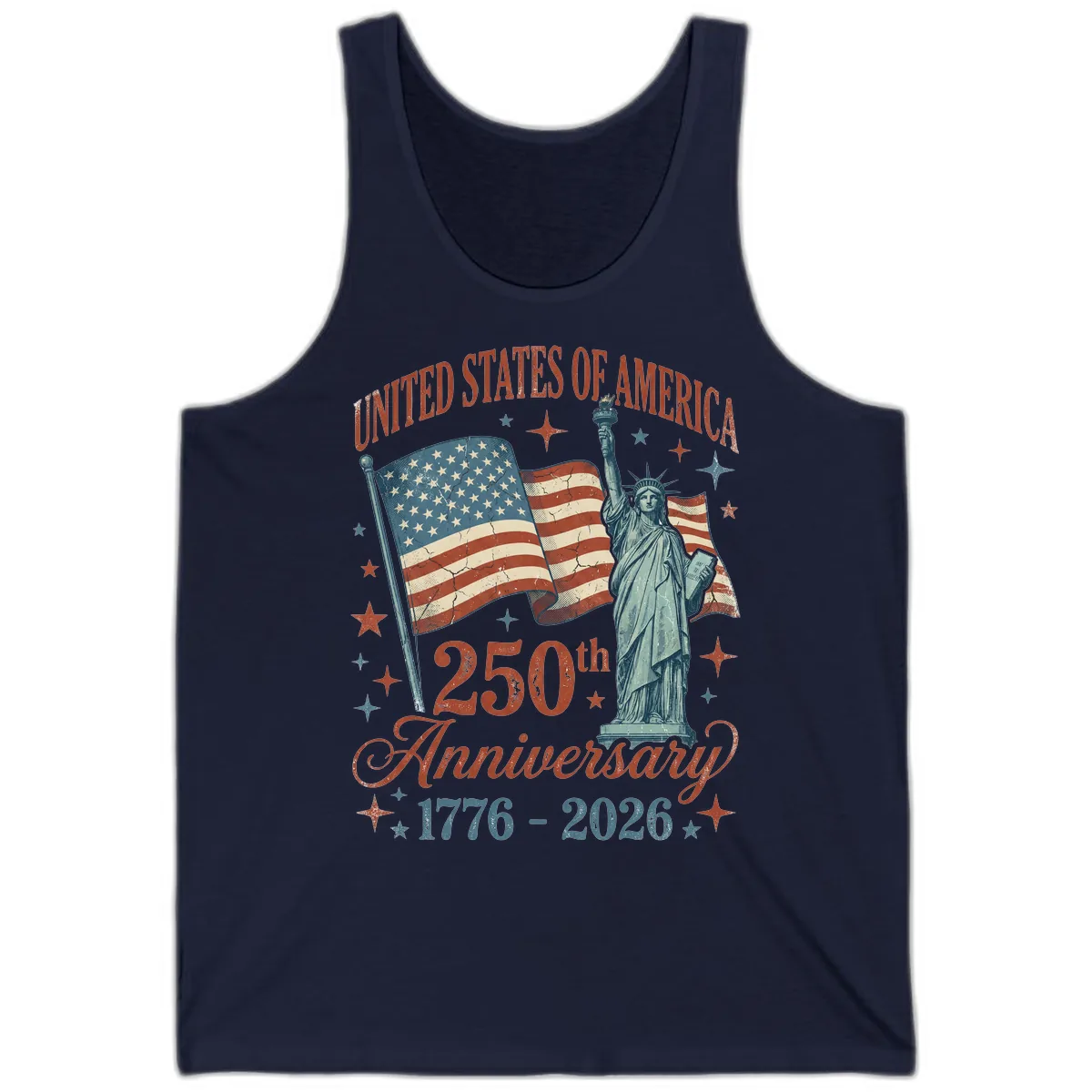 America 250th Anniversary Celebration Tank in Navy