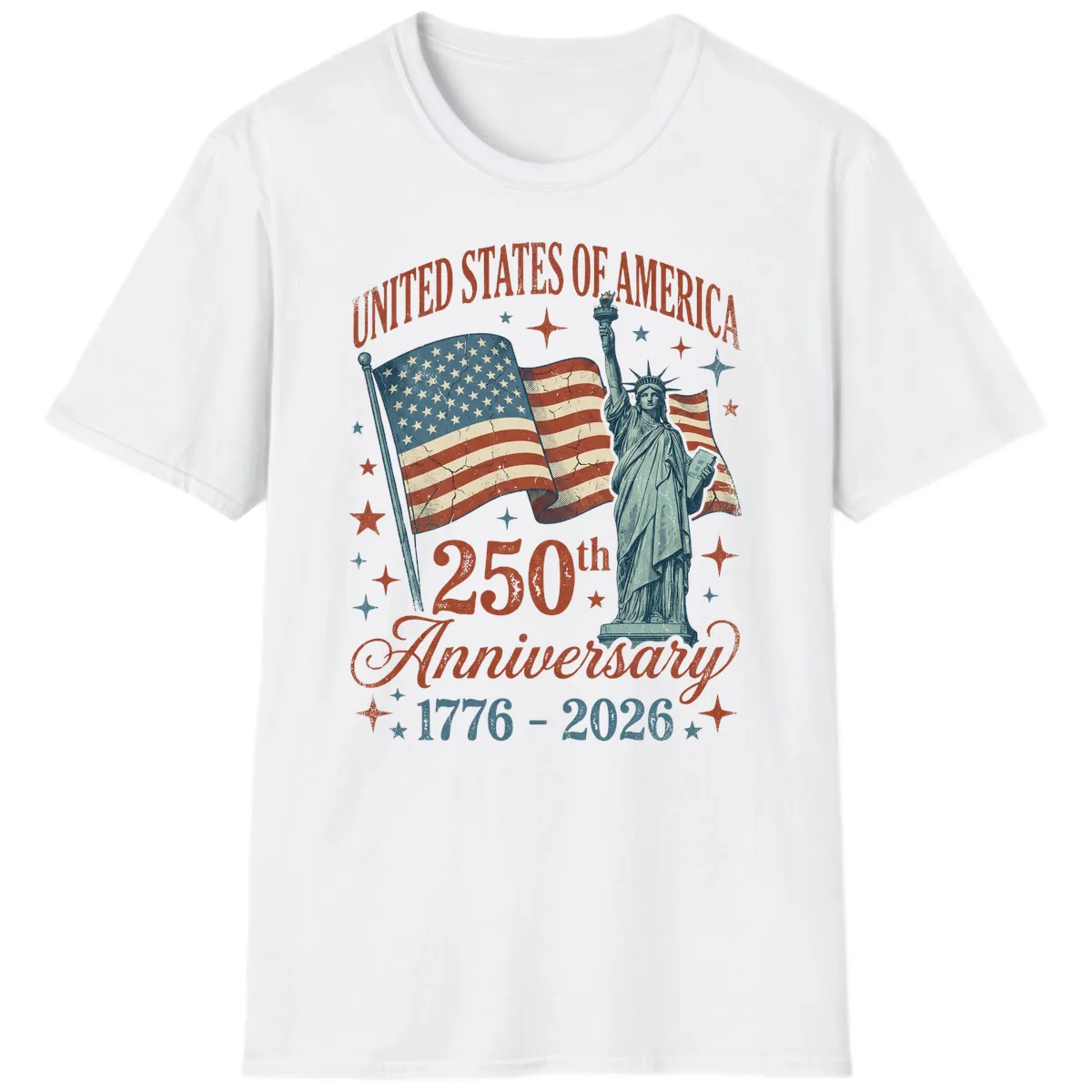 America 250th Anniversary Celebration T-Shirt in White