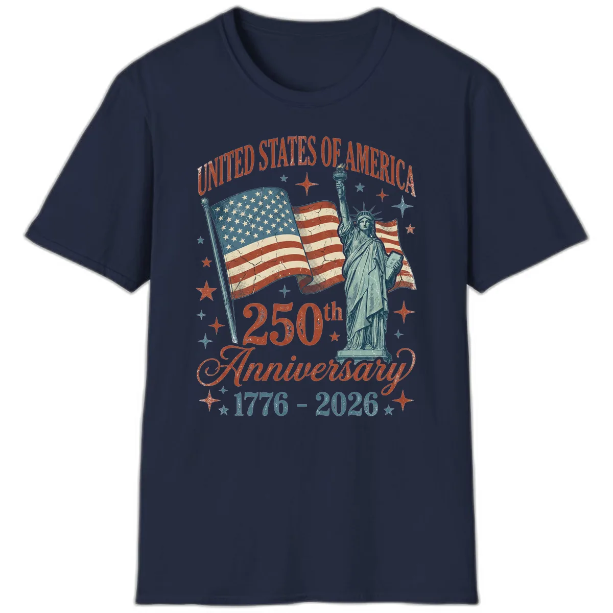 America 250th Anniversary Celebration T-Shirt in Navy