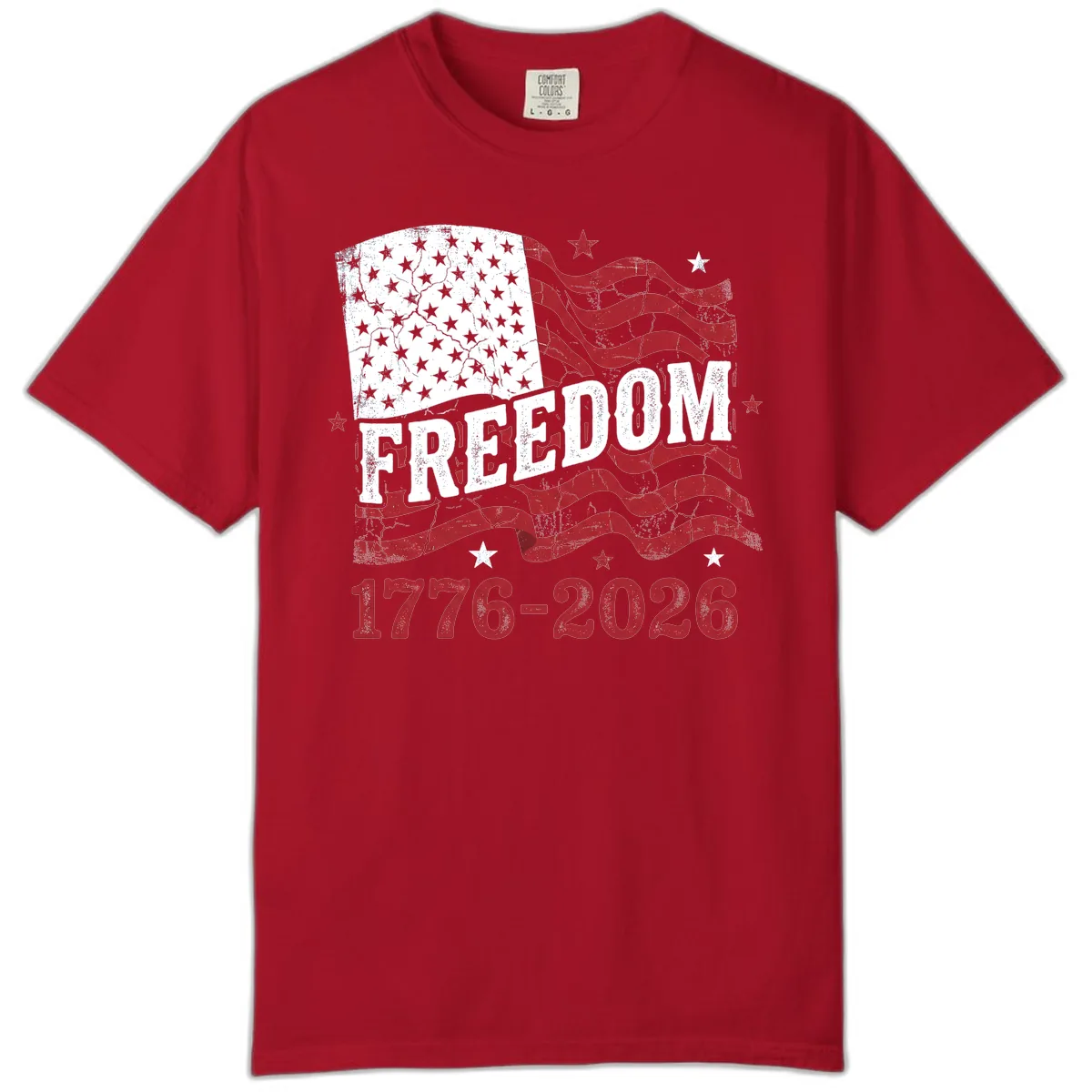 America's Freedom Celebration 250 Years Comfort Color in Red