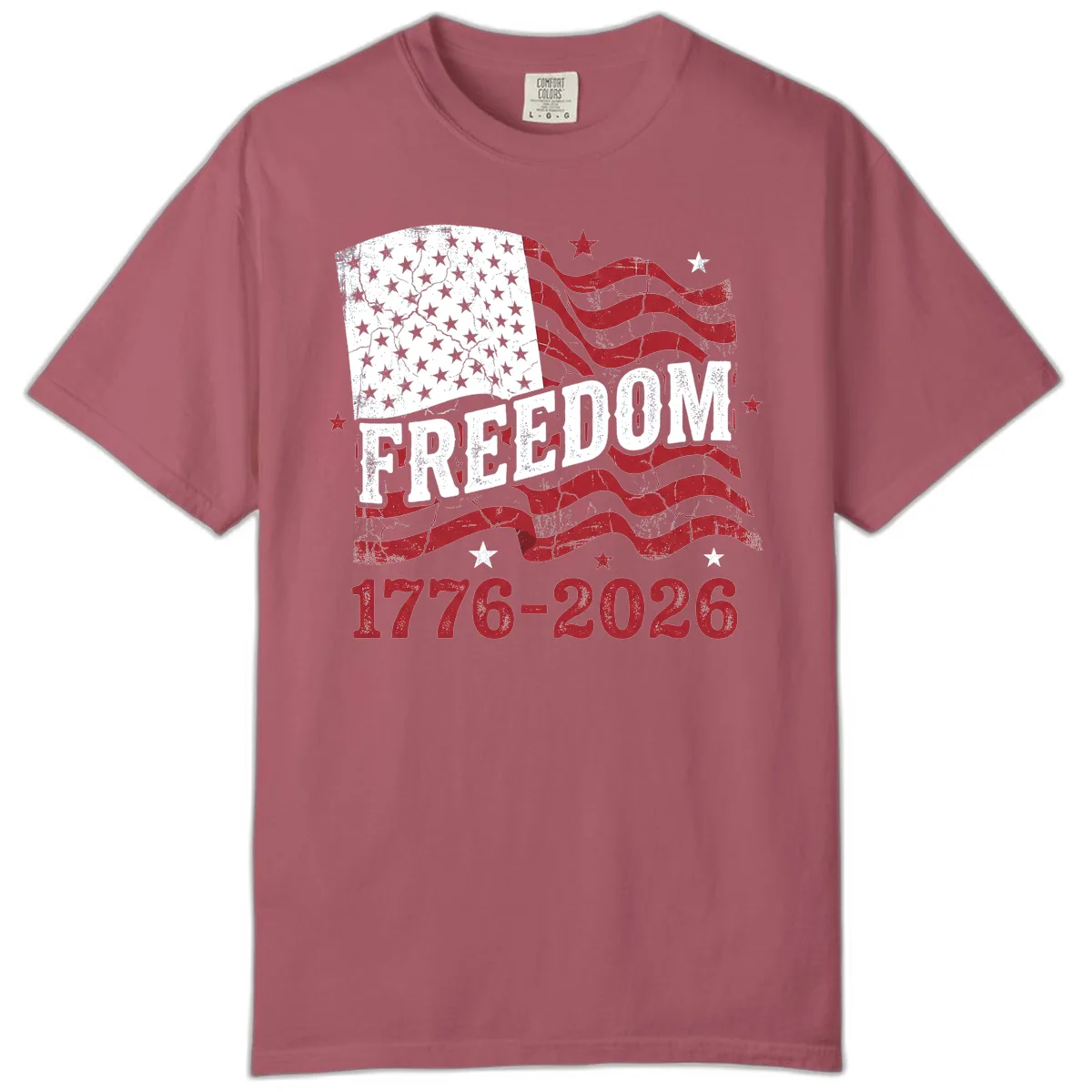 America's Freedom Celebration 250 Years Comfort Color in Crimson
