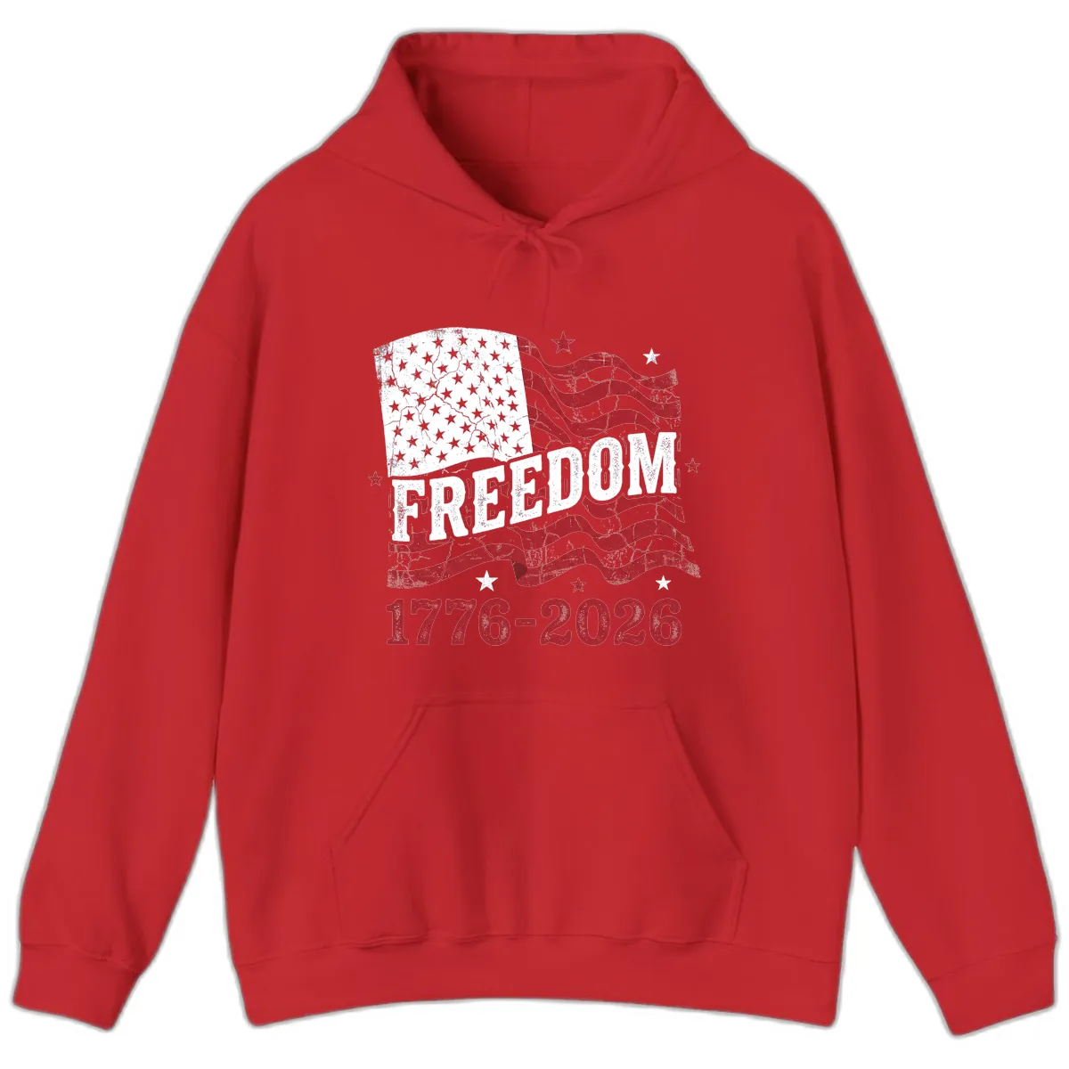 America's Freedom Celebration 250 Years Hoodie in Red