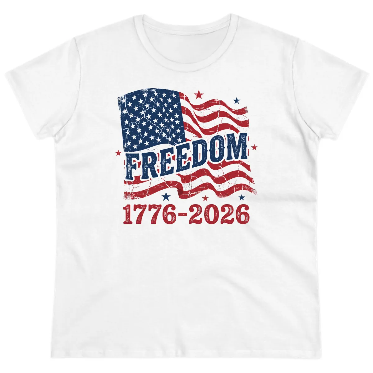 America's Freedom Celebration 250 Years Ladies Tee in White