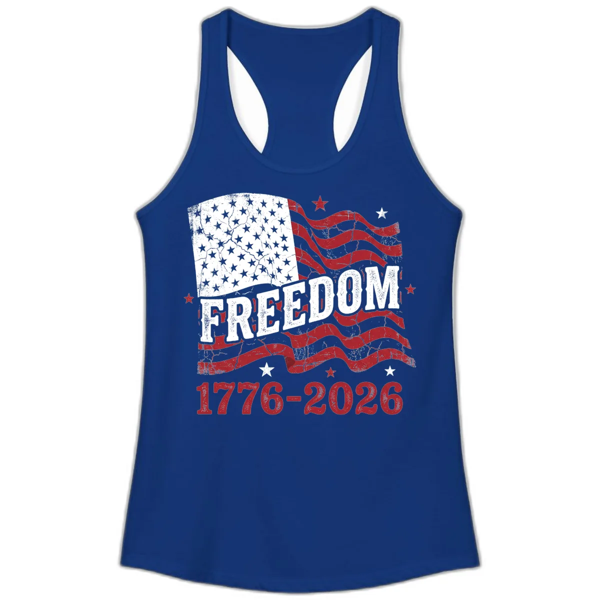 America's Freedom Celebration 250 Years Ladies Tank in Solid Royal