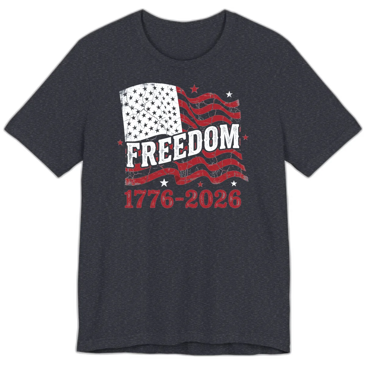 America's Freedom Celebration 250 Years Premium T-Shirt in Heather Navy