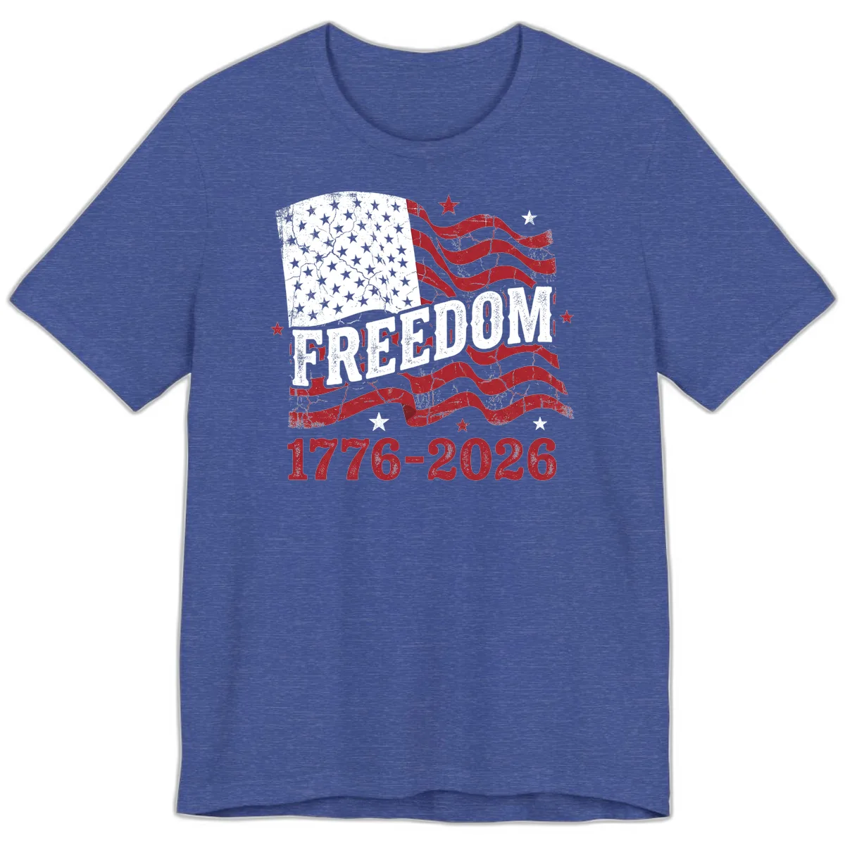 America's Freedom Celebration 250 Years Premium T-Shirt in Heather True Royal