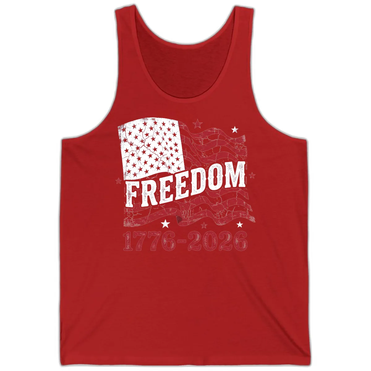 America's Freedom Celebration 250 Years Tank in Red