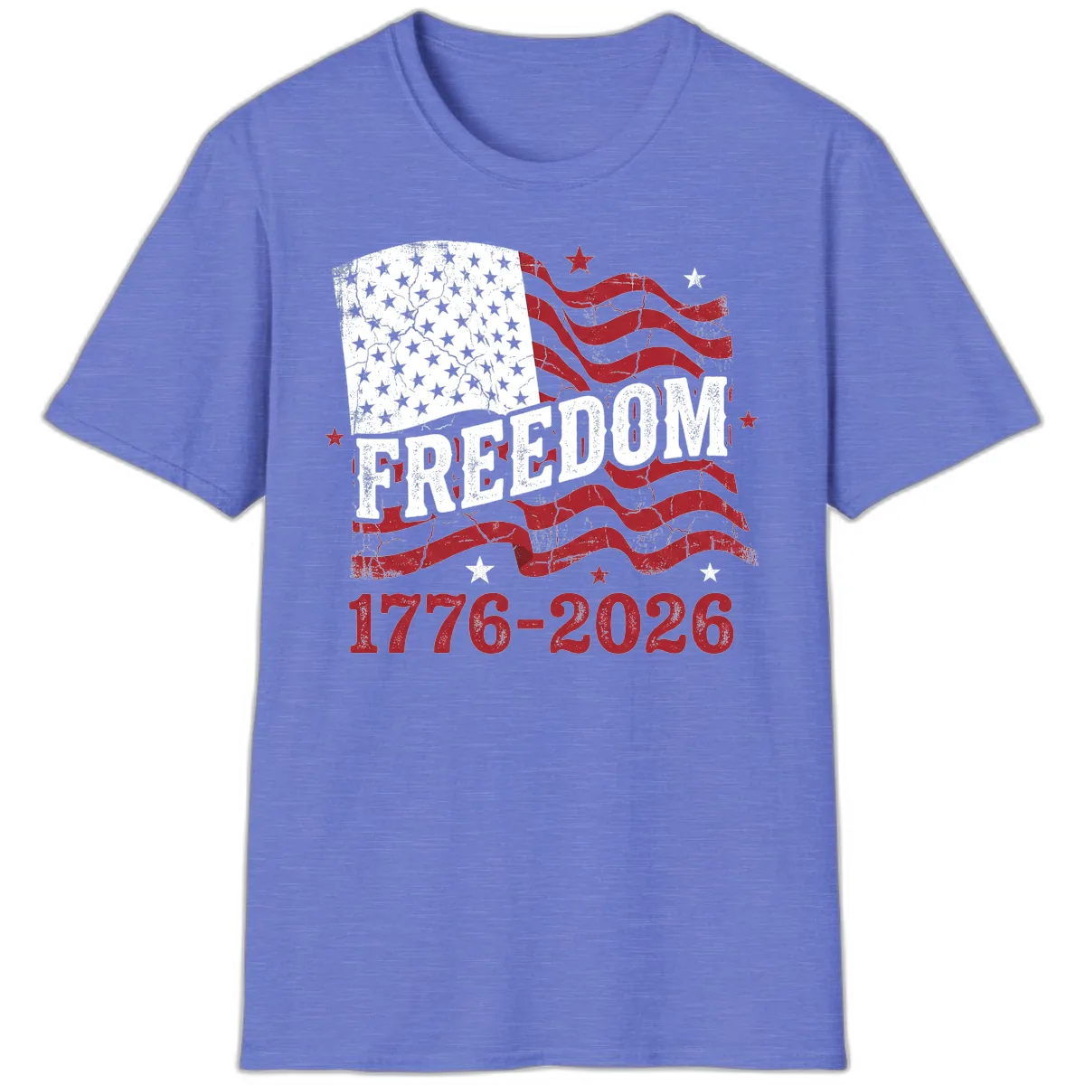America's Freedom Celebration 250 Years T-Shirt in Heather Royal