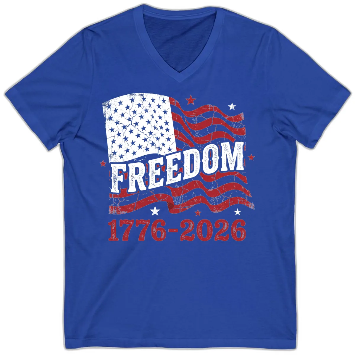 America's Freedom Celebration 250 Years V-Neck in True Royal
