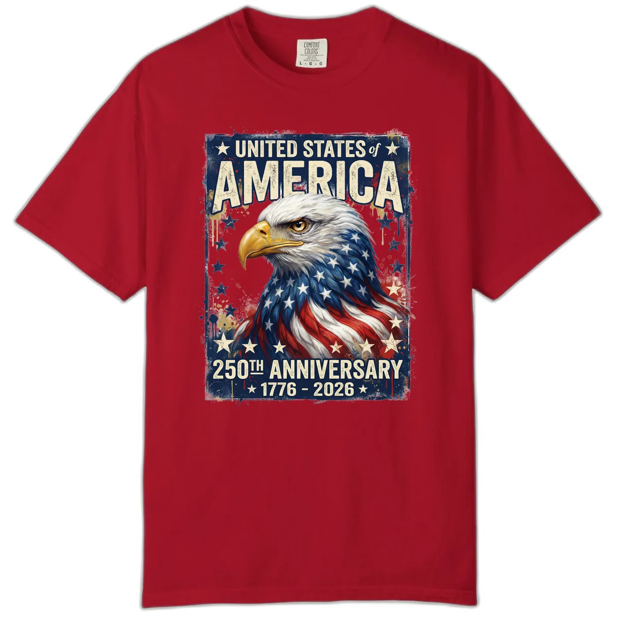 America 250th Anniversary Eagle Comfort Color in Red
