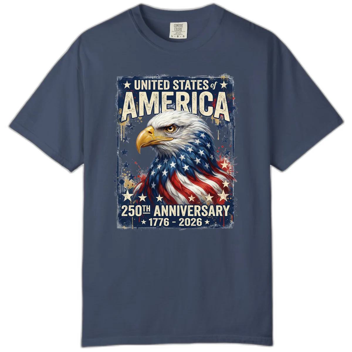 America 250th Anniversary Eagle Comfort Color in Midnight