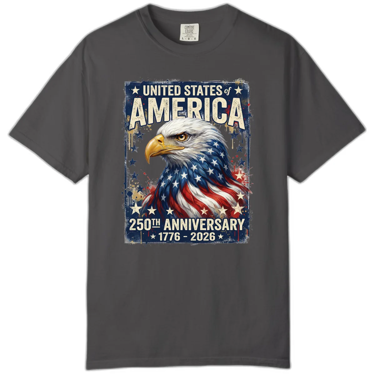 America 250th Anniversary Eagle Comfort Color in Graphite