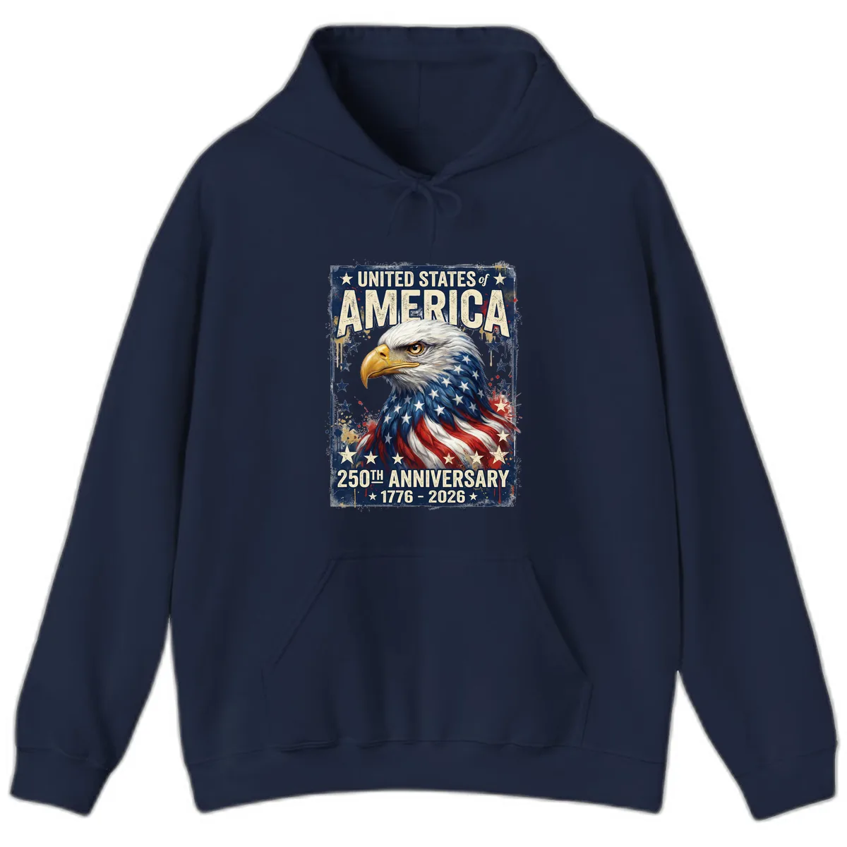 America 250th Anniversary Eagle Hoodie in Navy
