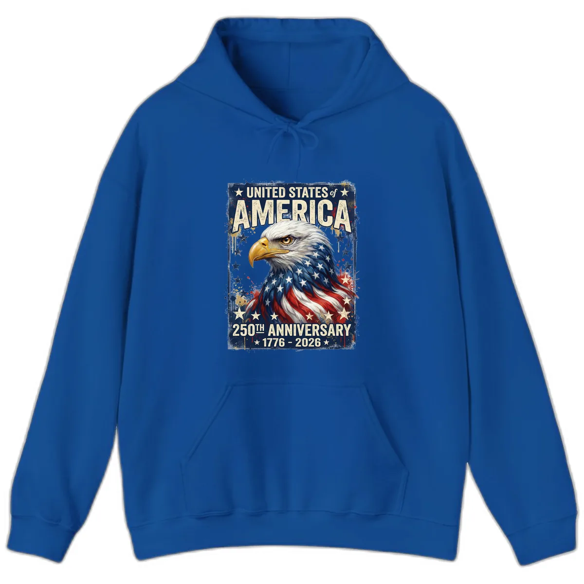 America 250th Anniversary Eagle Hoodie in Royal