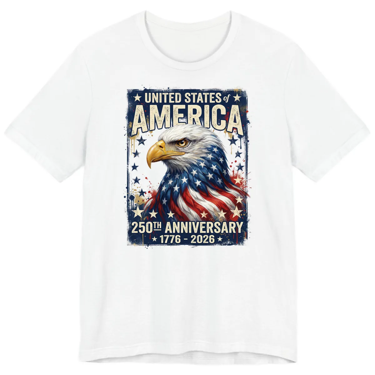 America 250th Anniversary Eagle Premium T-Shirt in White