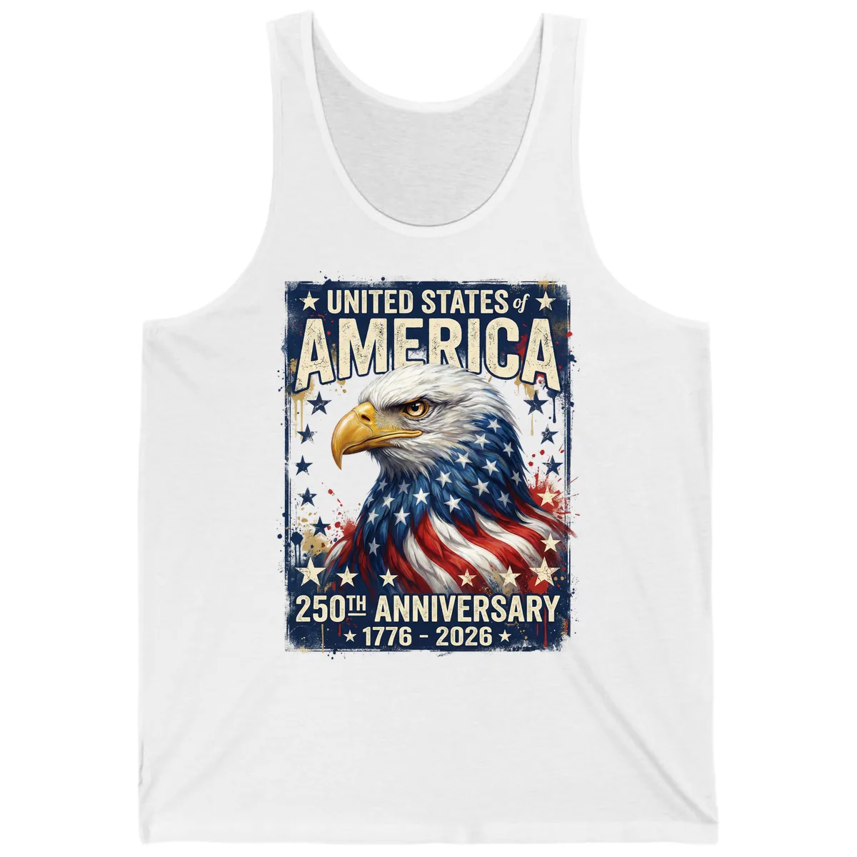 America 250th Anniversary Eagle Tank in White