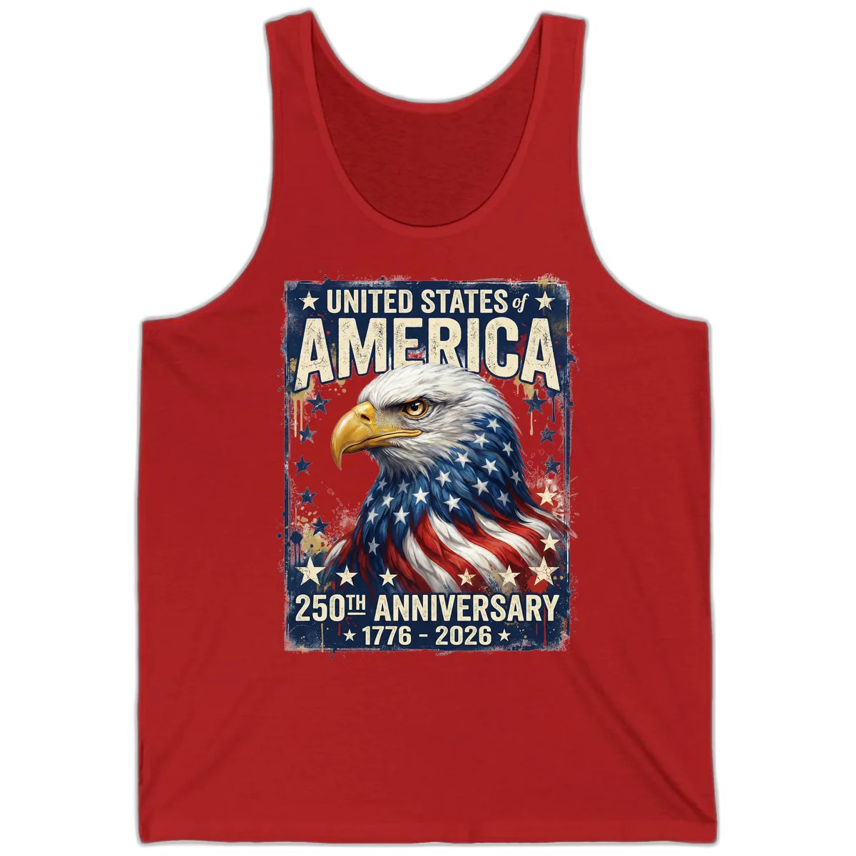America 250th Anniversary Eagle Tank in Red