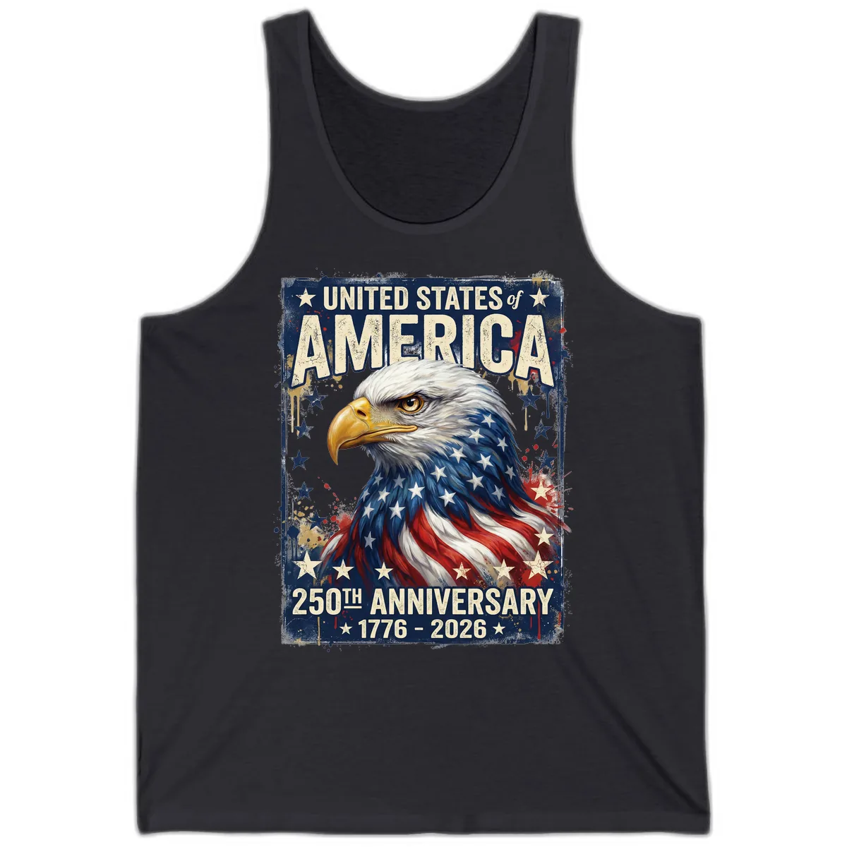 America 250th Anniversary Eagle Tank in Dark Grey