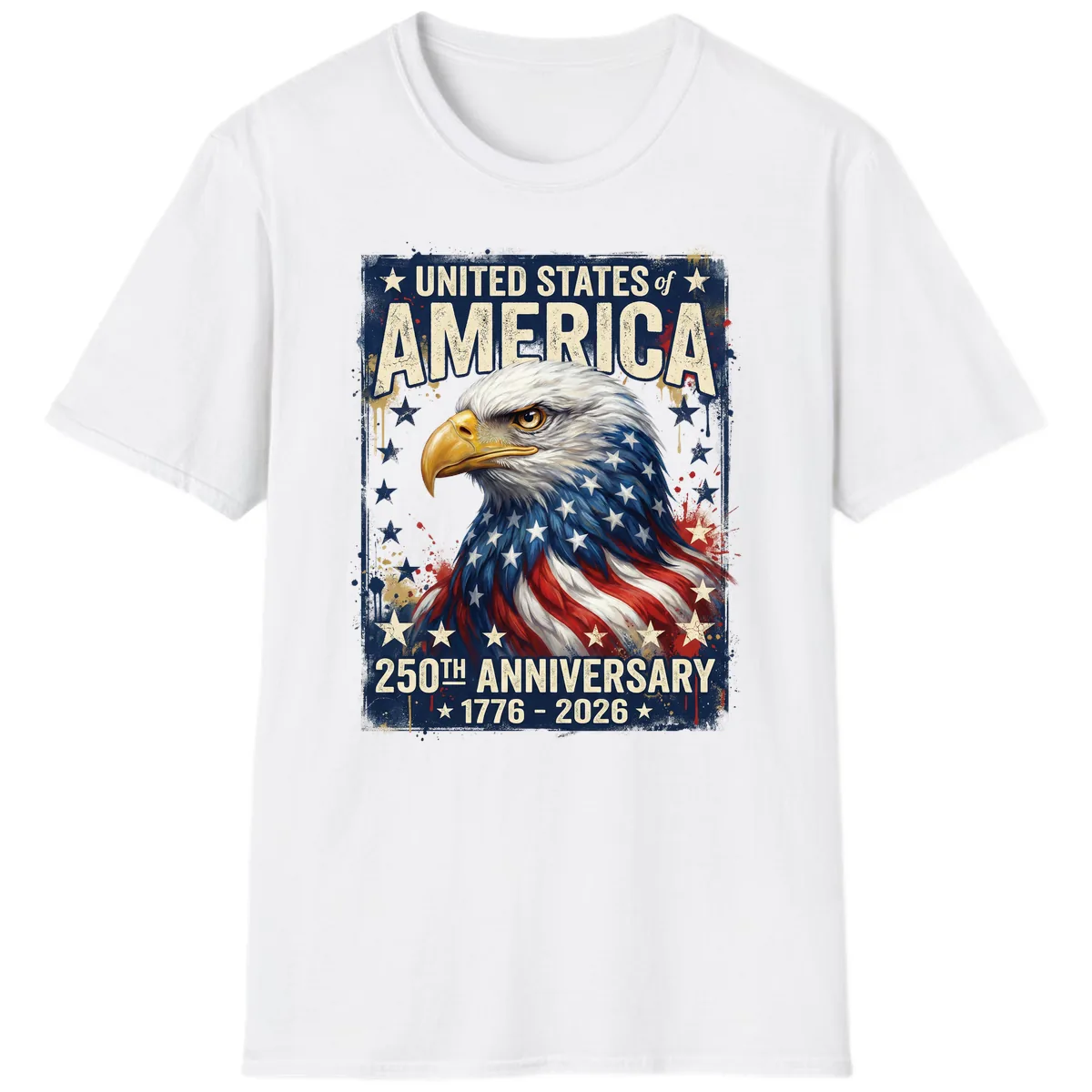 America 250th Anniversary Eagle T-Shirt in White