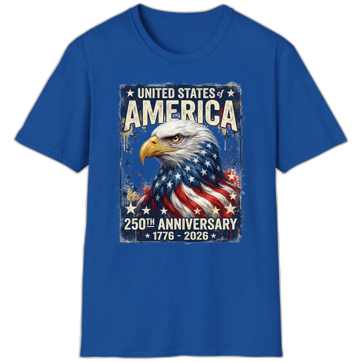 America 250th Anniversary Eagle T-Shirt in Royal