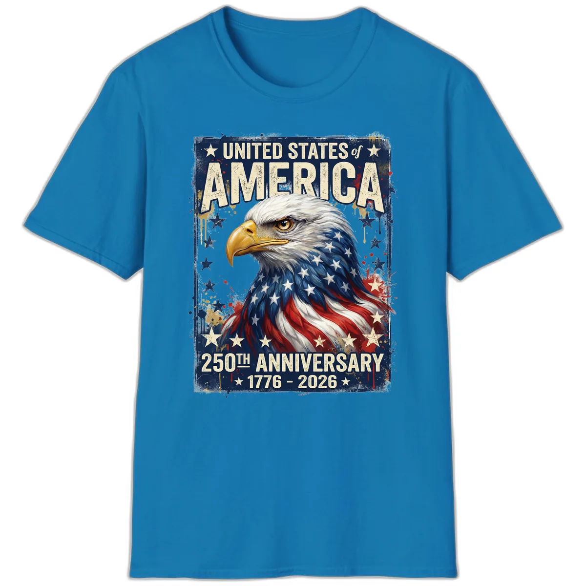 America 250th Anniversary Eagle T-Shirt in Sapphire