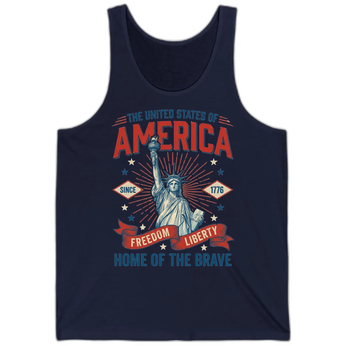 America Freedom Liberty Celebration Tank in Navy