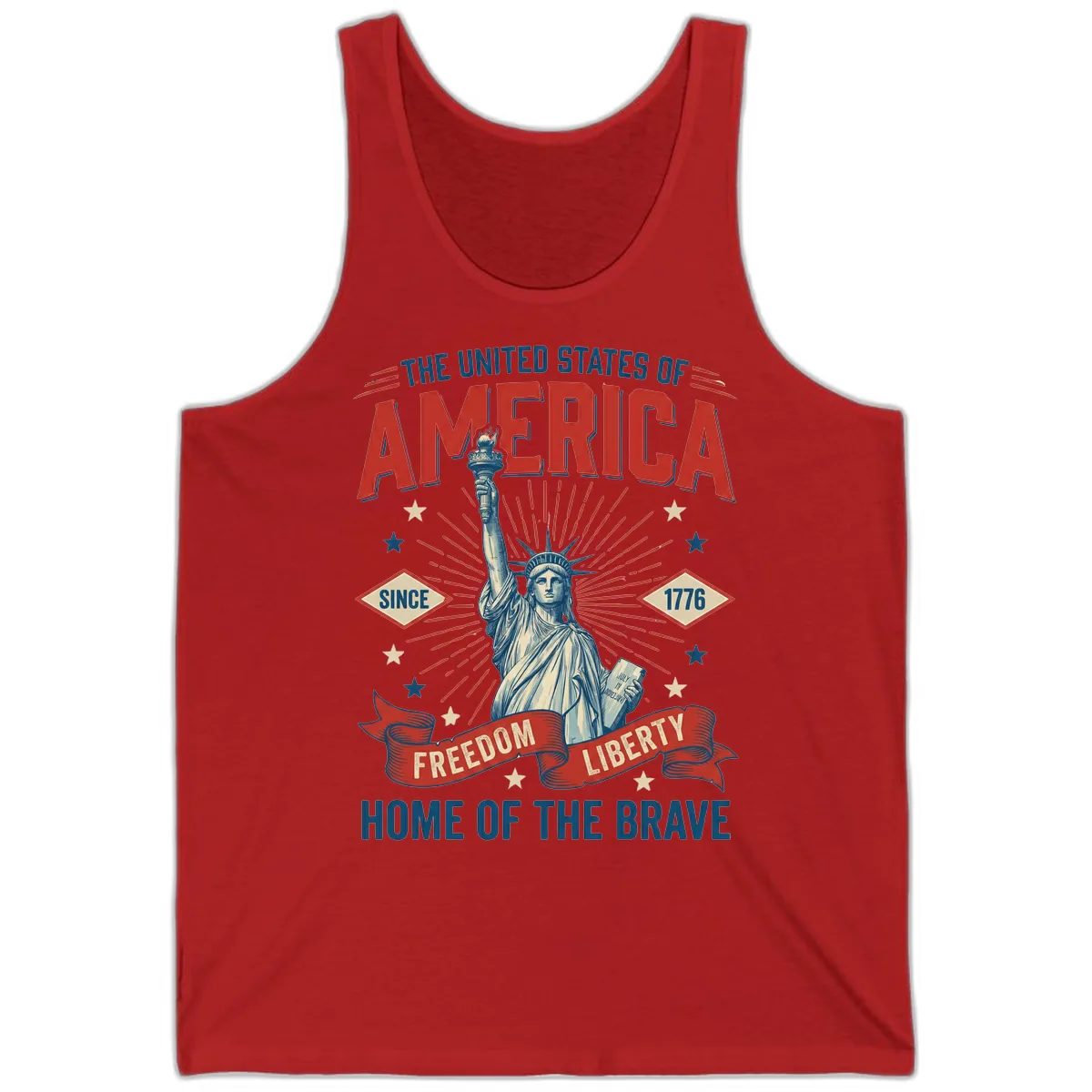 America Freedom Liberty Celebration Tank in Red