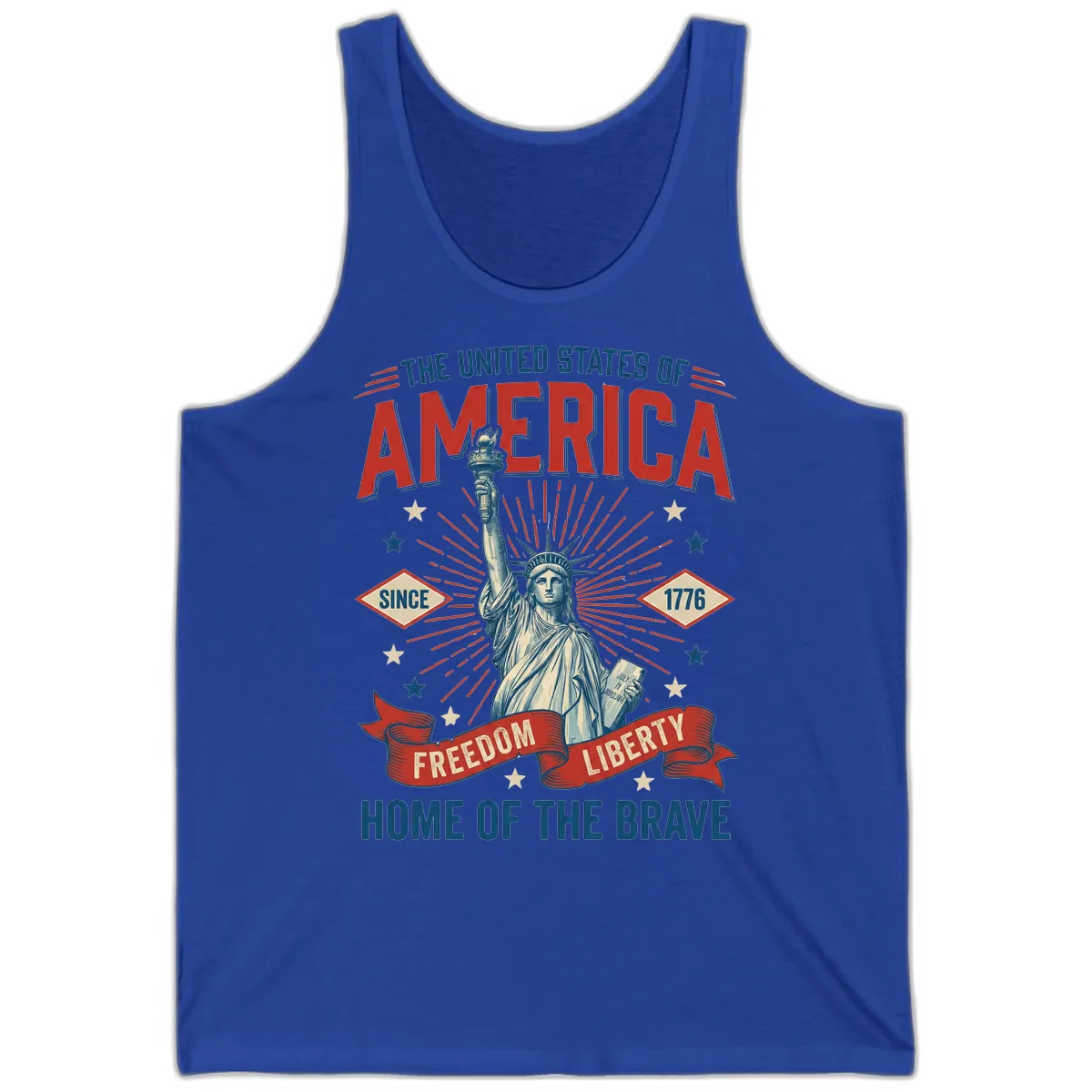 America Freedom Liberty Celebration Tank in True Royal
