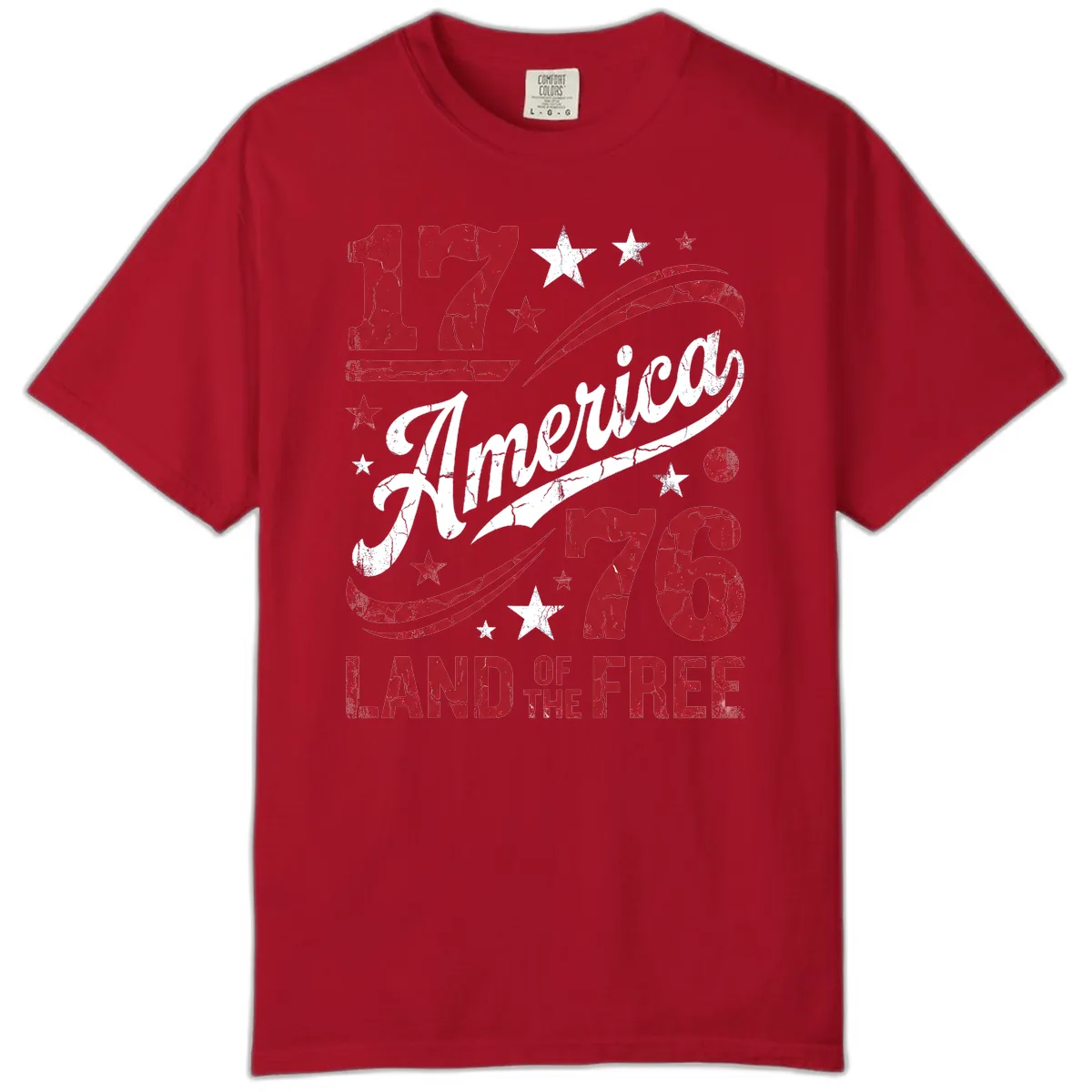 America Land of the Free 250th Comfort Color in Red