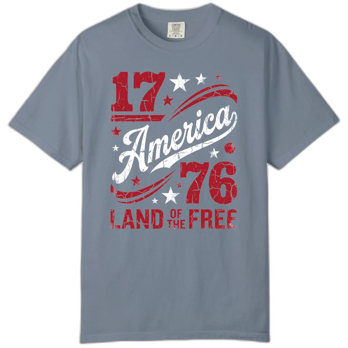 America Land of the Free 250th Comfort Color in Blue Jean