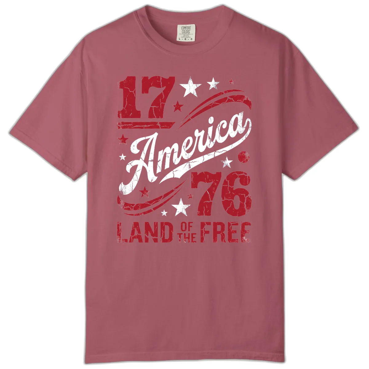 America Land of the Free 250th Comfort Color in Crimson