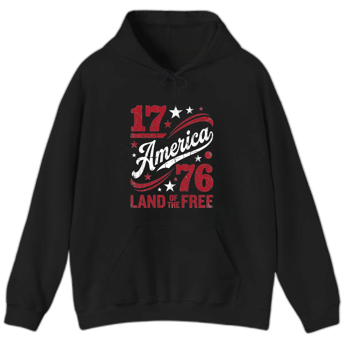 America Land of the Free 250th Hoodie in Black