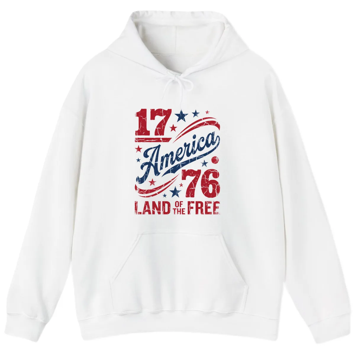 America Land of the Free 250th Hoodie in White