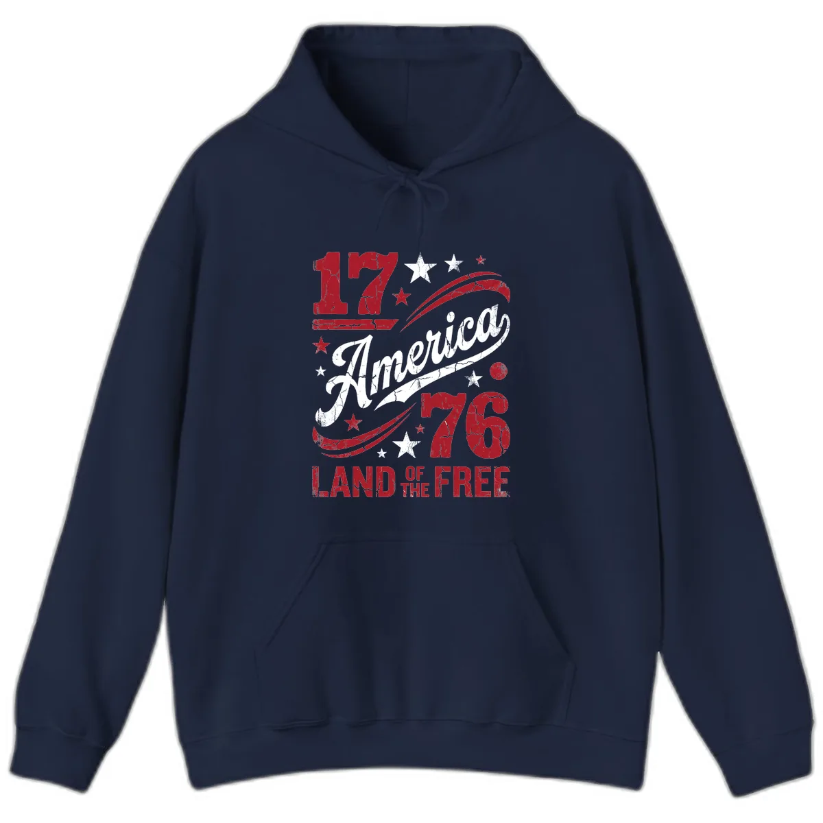 America Land of the Free 250th Hoodie in Navy