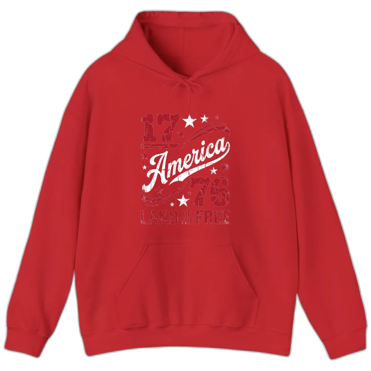 America Land of the Free 250th Hoodie in Red