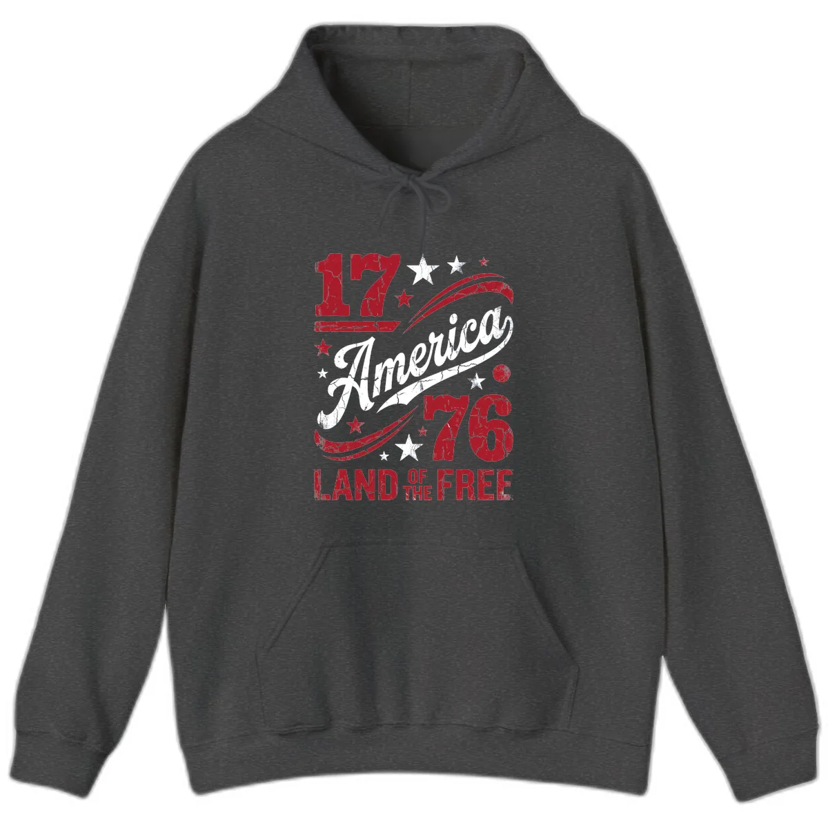 America Land of the Free 250th Hoodie in Dark Heather