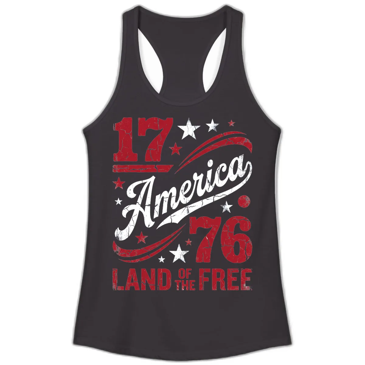 America Land of the Free 250th Ladies Tank in Black